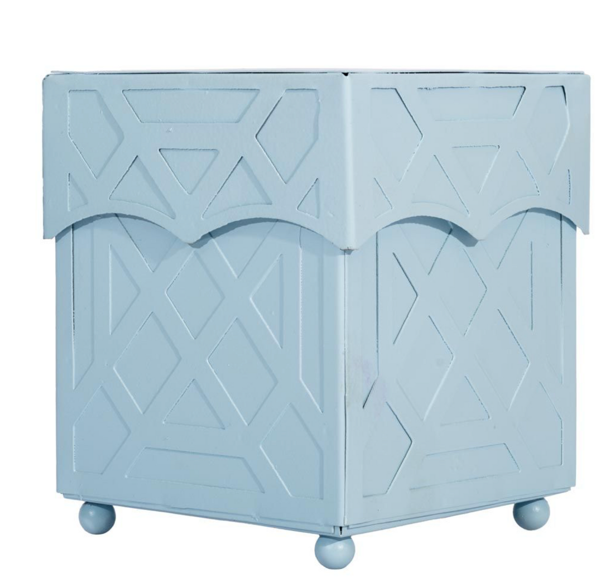 Slate Blue Chippendale Wastepaper Basket & Tissue (2 Options)