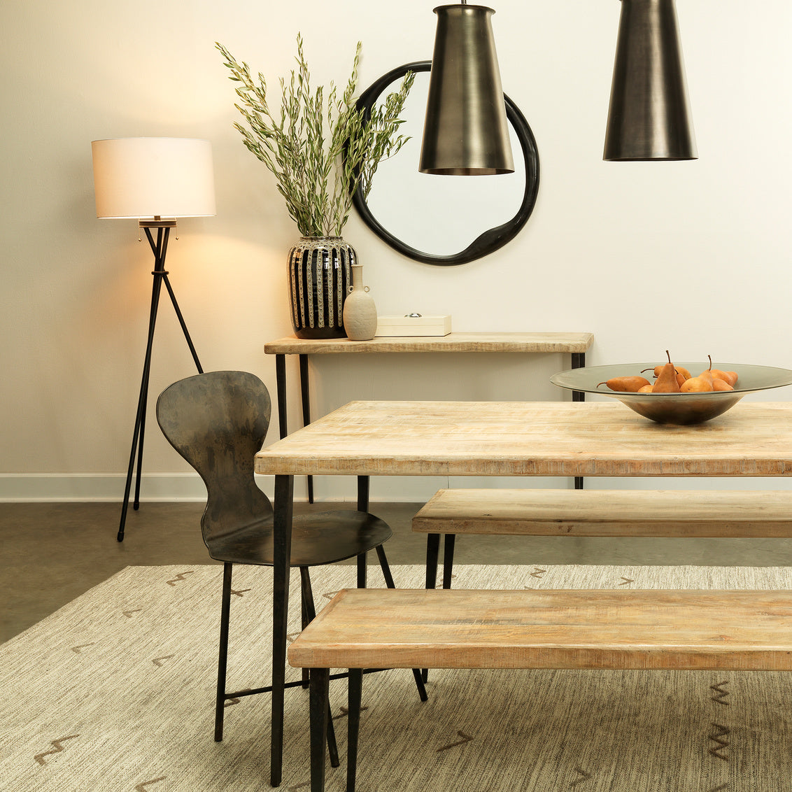 Organic Round Mirror