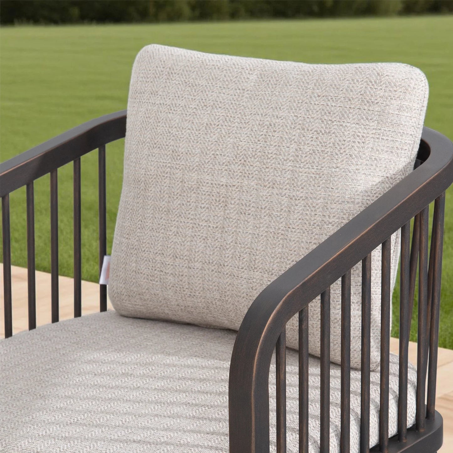 Asheville 7 Pieces Patio Round Dining Set With Swivel Rocking Chair
