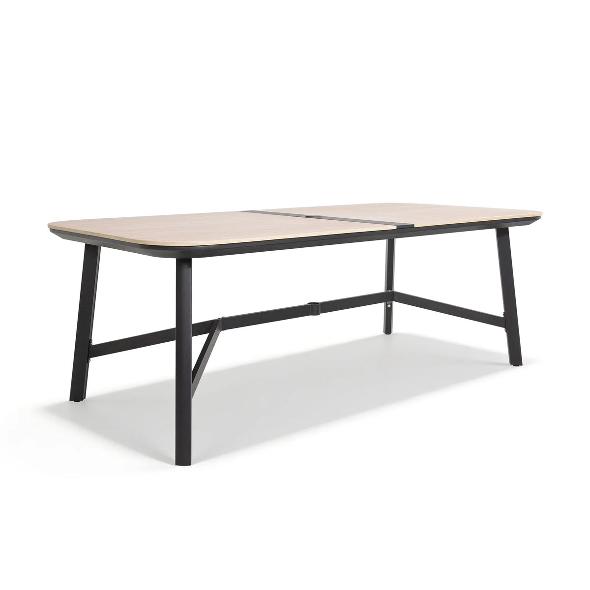 Asheville Patio Rectangular Dining Table and 6 Dining Chair