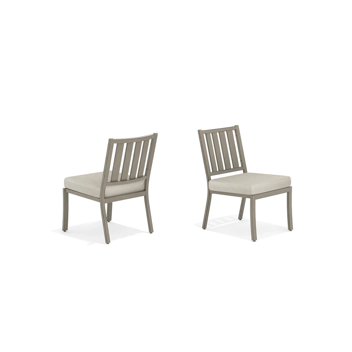 PEAKHOME Azur Outdoor Dining Armless Chairs With Sunbrella Cushions