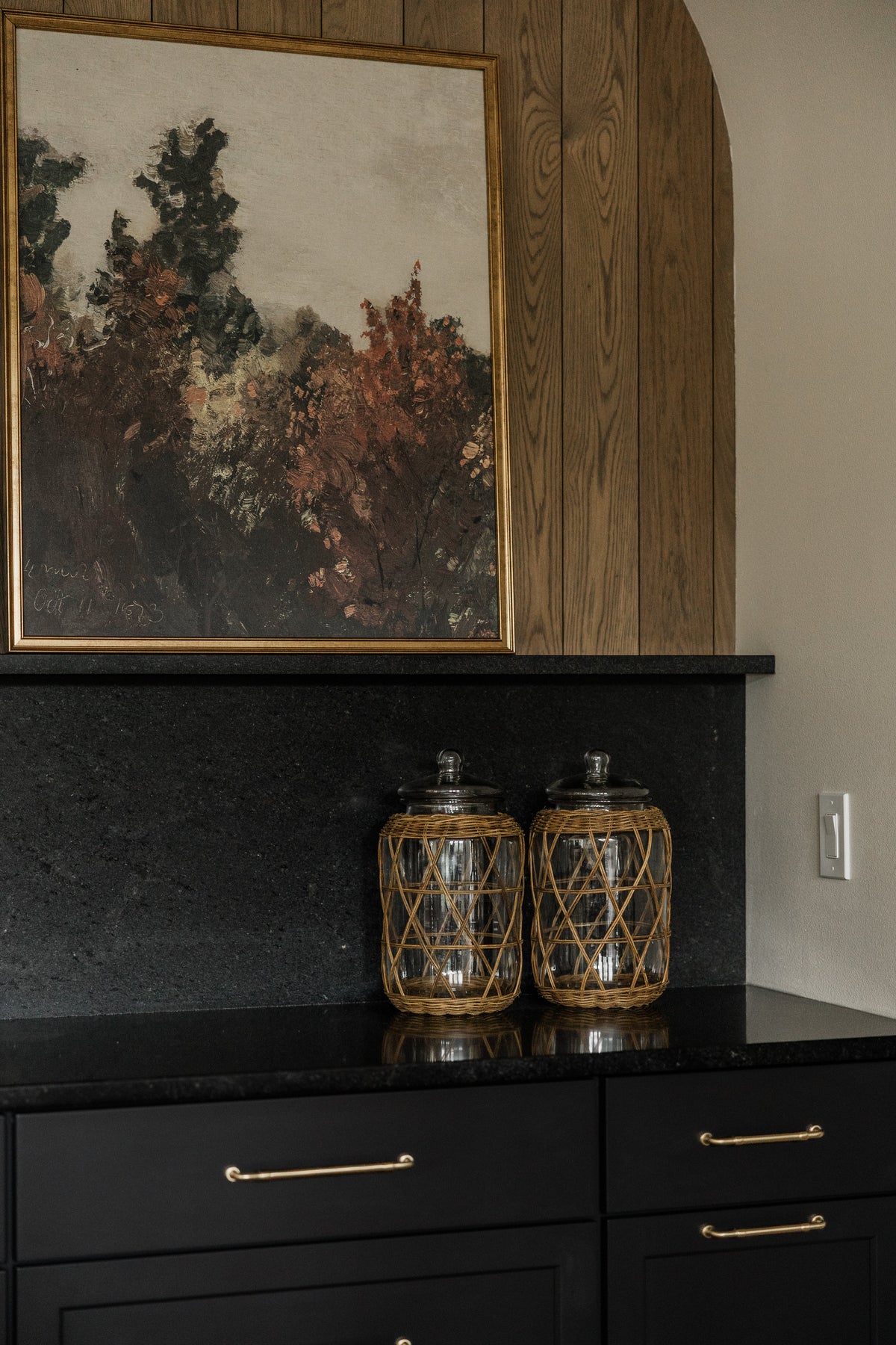 Austin Rattan and Glass Jar with Lid