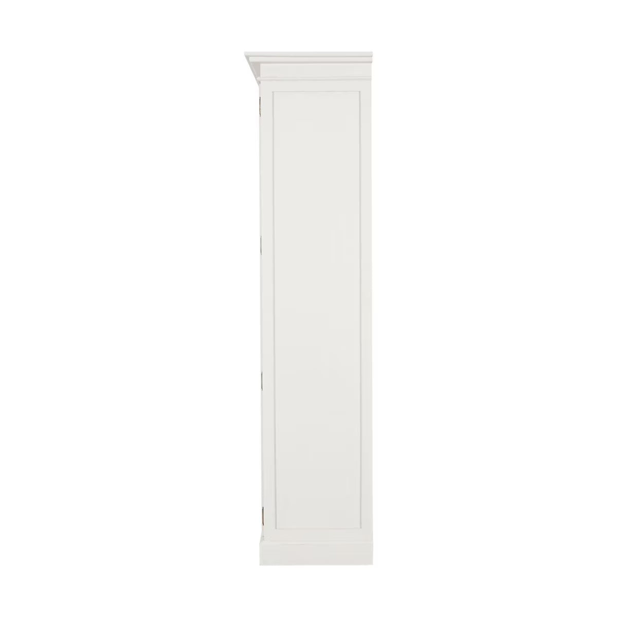 Seraphine 2 Door Cabinet With Rattan Medallion Motif, 55.25"W, White