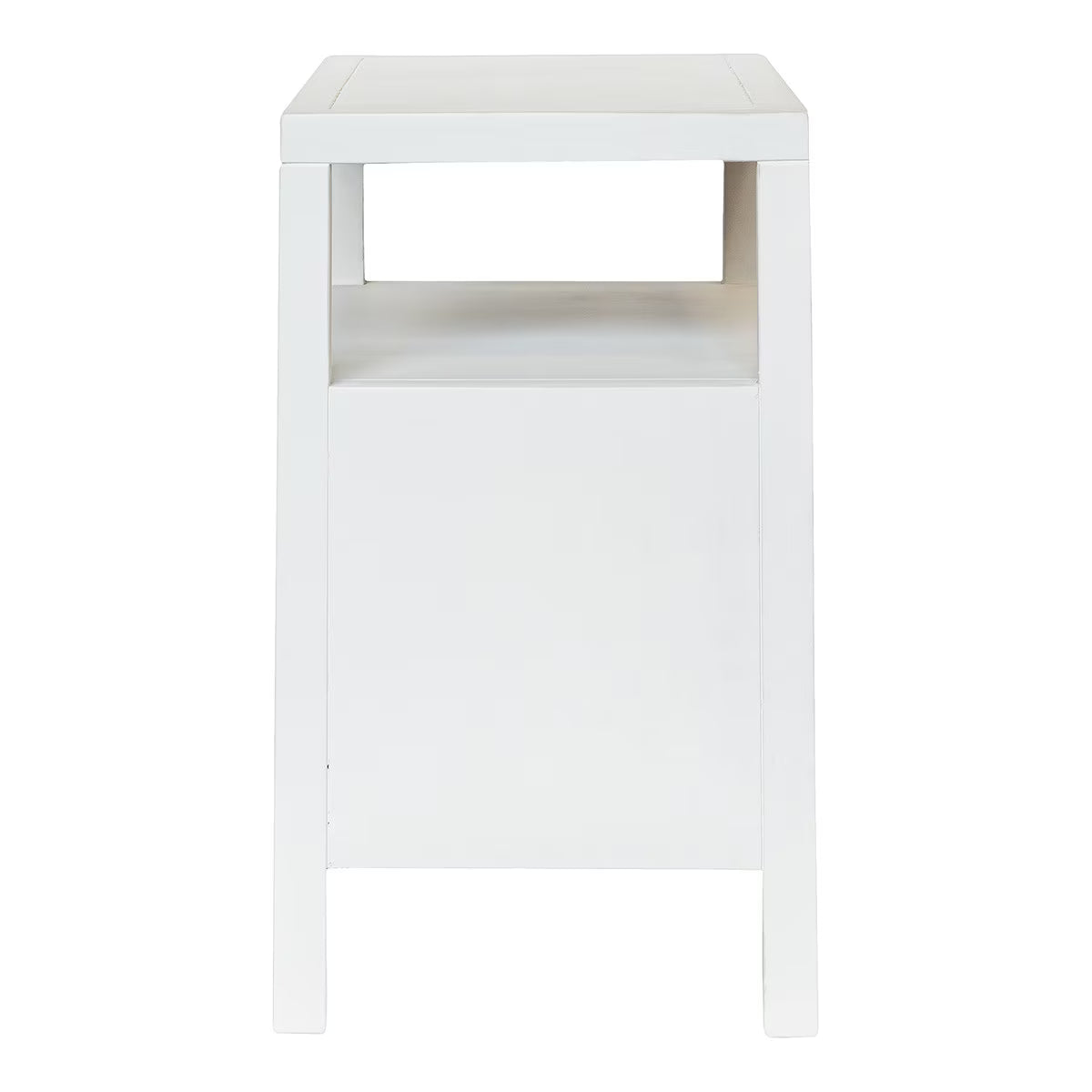 Maribelle Scallop Nightstand, 28"W, Off-White