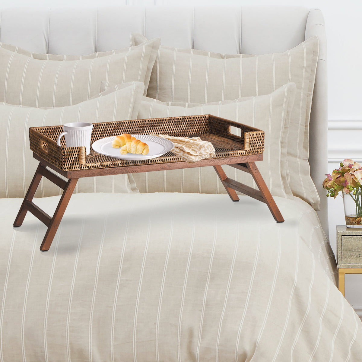 BURMA RATTAN LAP TRAY TABLE