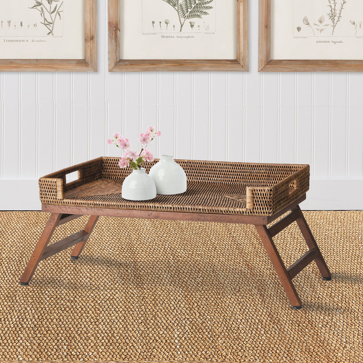 BURMA RATTAN LAP TRAY TABLE