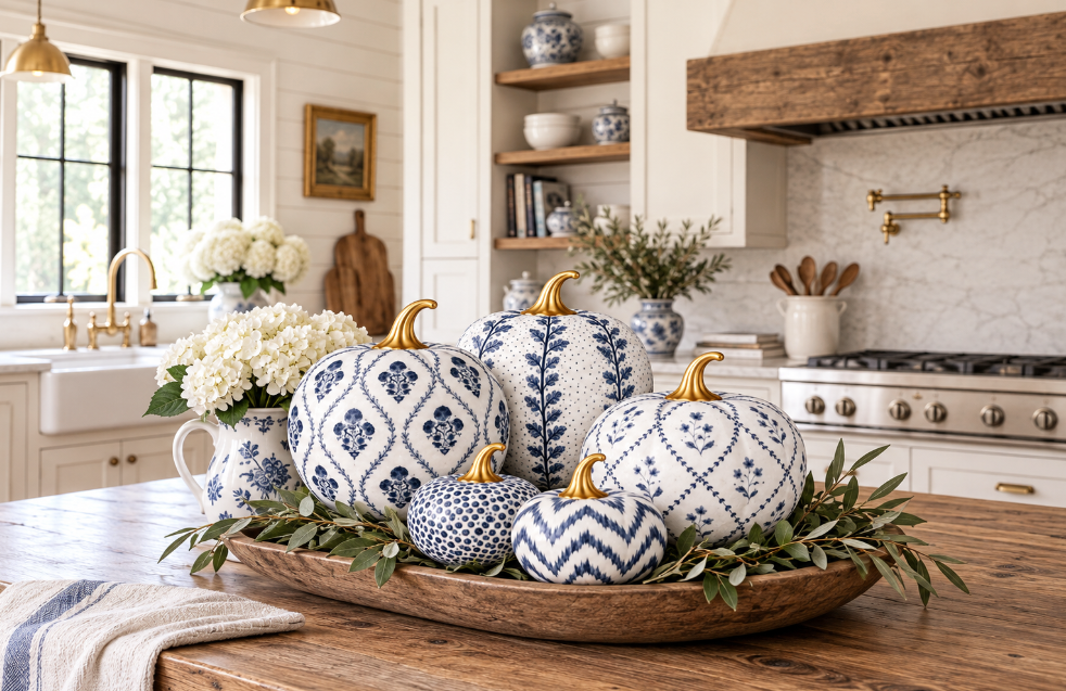 Navy Heritage Medallion Pumpkin