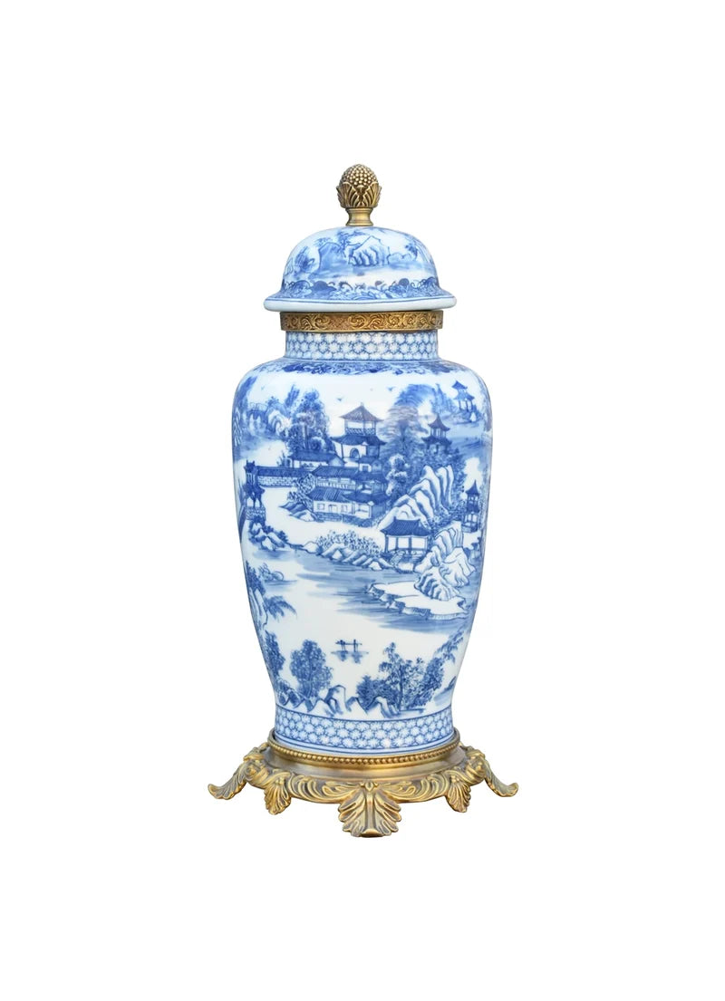 Village Ormolu Jar