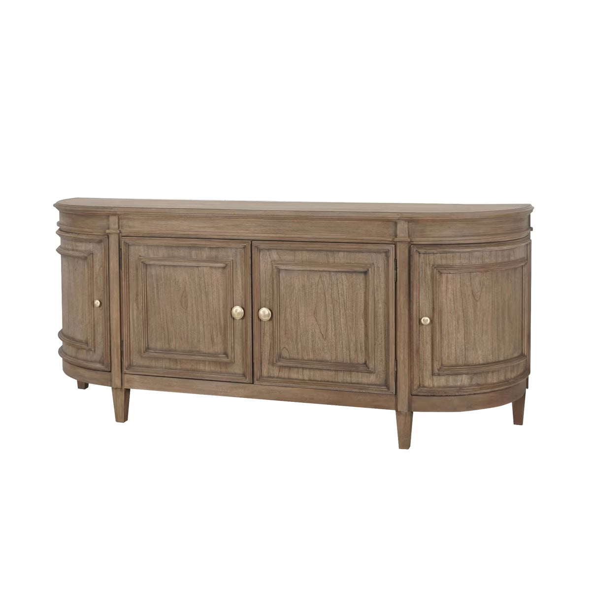Claude Bow Front Sideboard, Large, 83"W, Brown