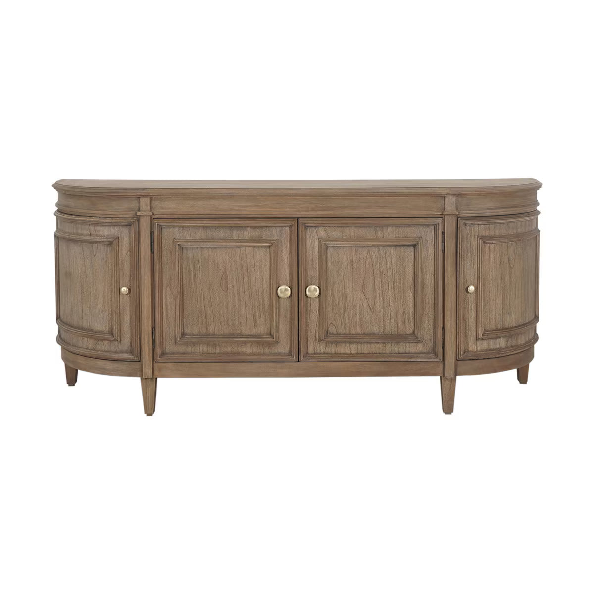 Claude Bow Front Sideboard, Large, 83"W, Brown