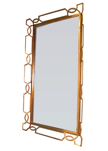 Antique Gold Quatrefoil Wall Antique Mirror Tray Table Top