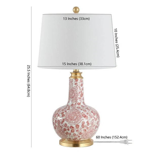 Safavieh Leia Ceramic Table Lamp - Red
