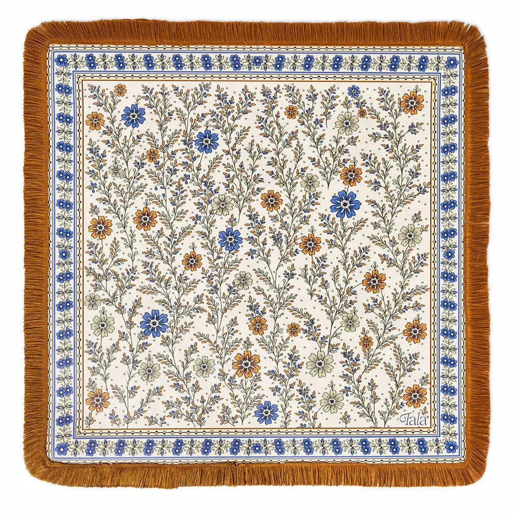 The Sonoma Mahjong Mat - Wildflowers with Suede Fringe - *Pre - Order* 11/11 ships