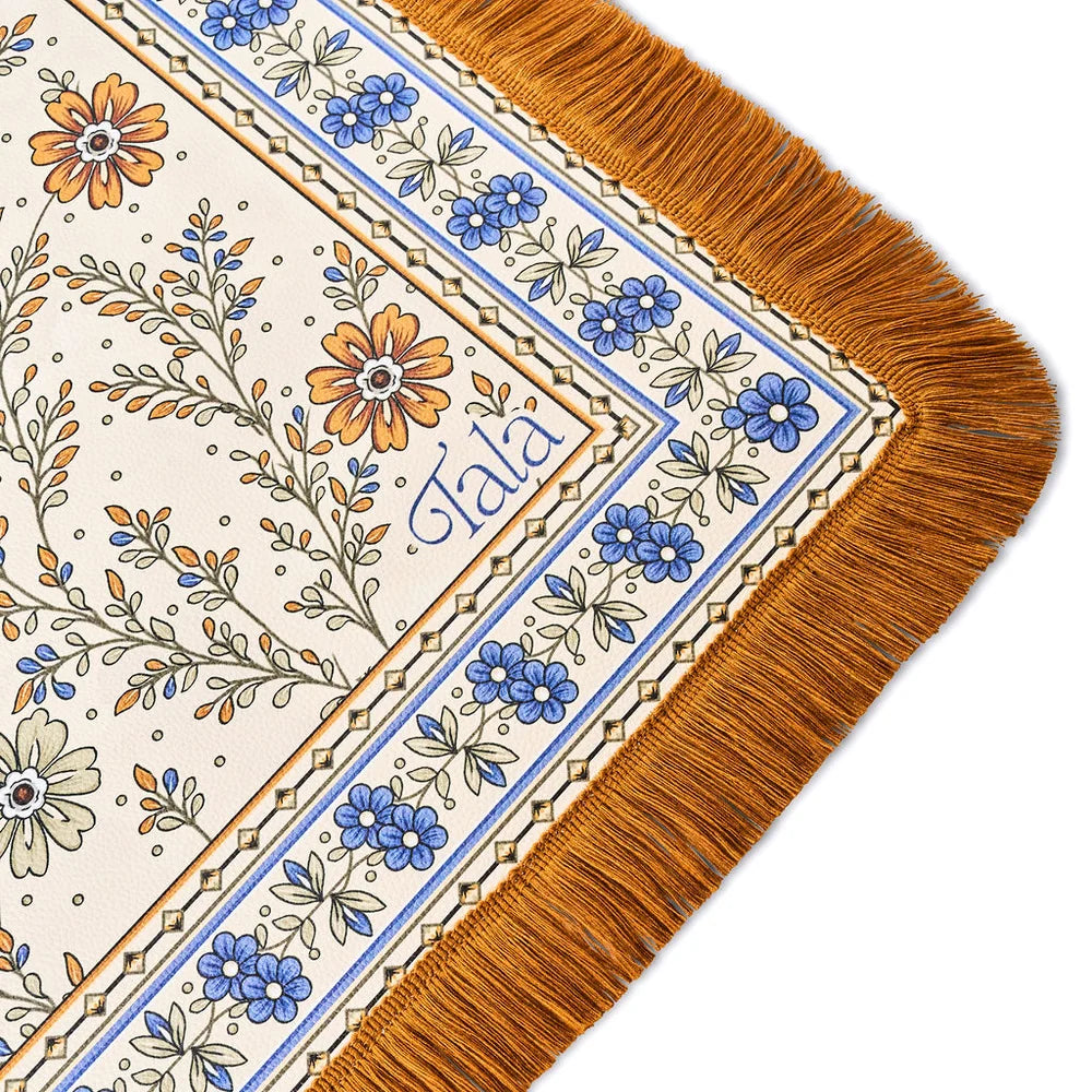 The Sonoma Mahjong Mat - Wildflowers with Suede Fringe - *Pre - Order* 11/11 ships