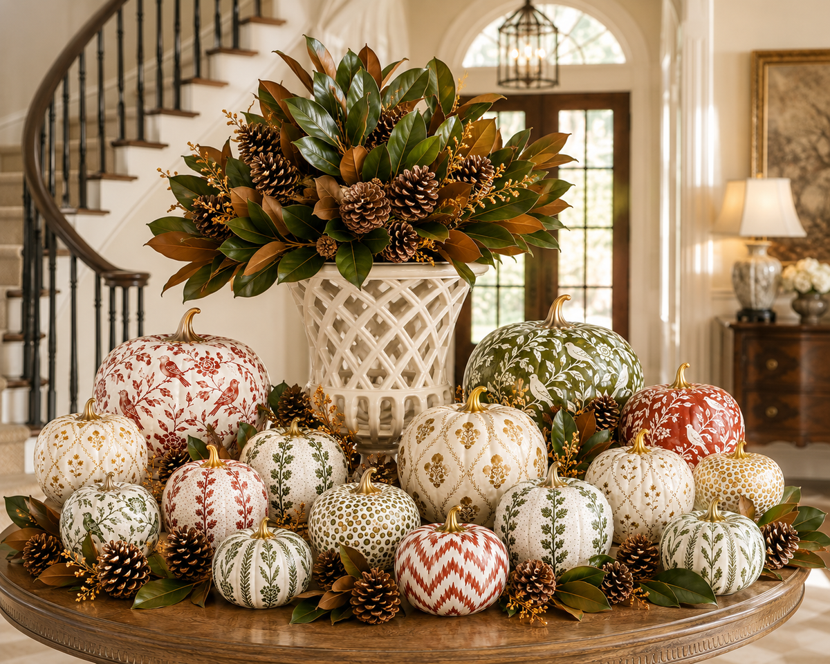 Red Heritage Medallion Pumpkin