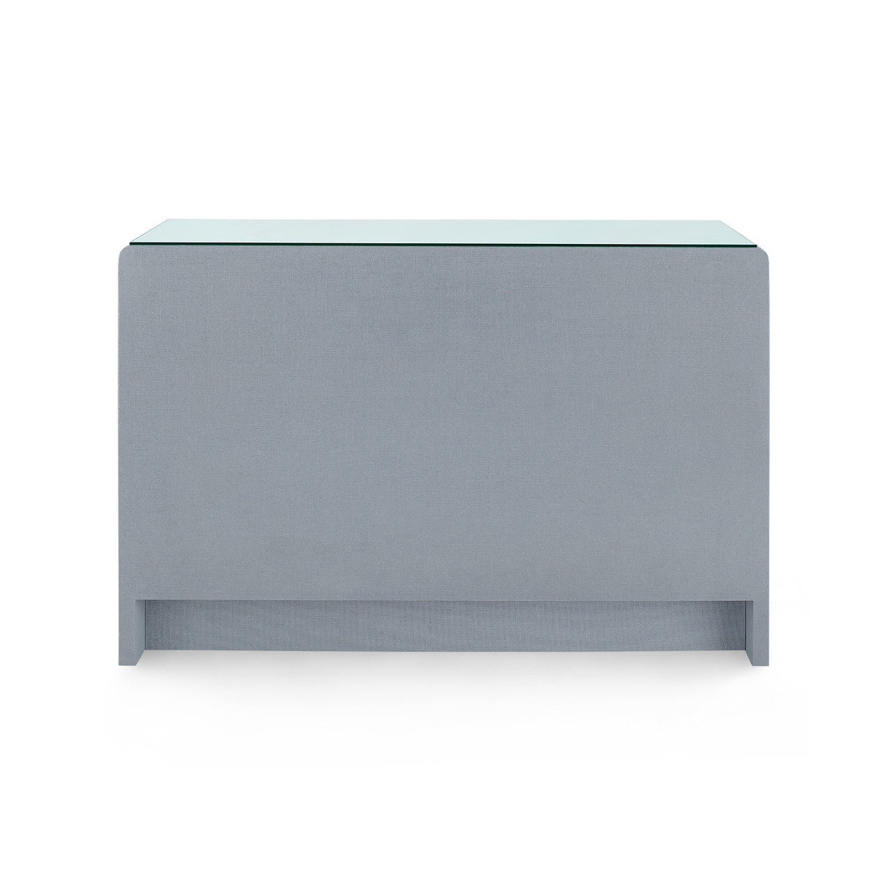 Bryant Linen Extra Large 6-Drawer with Glass Top, Winter Gray