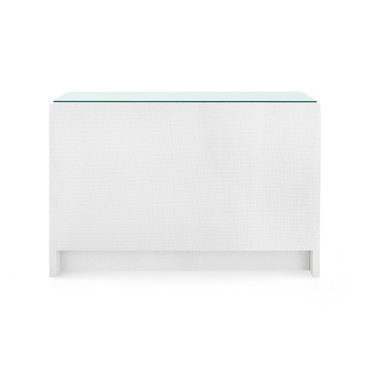 Bryant Linen Extra Large 6-Drawer with Glass Top, Chiffon White
