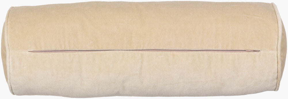 Cotton Velvet Pillow Bolster- Oatmeal