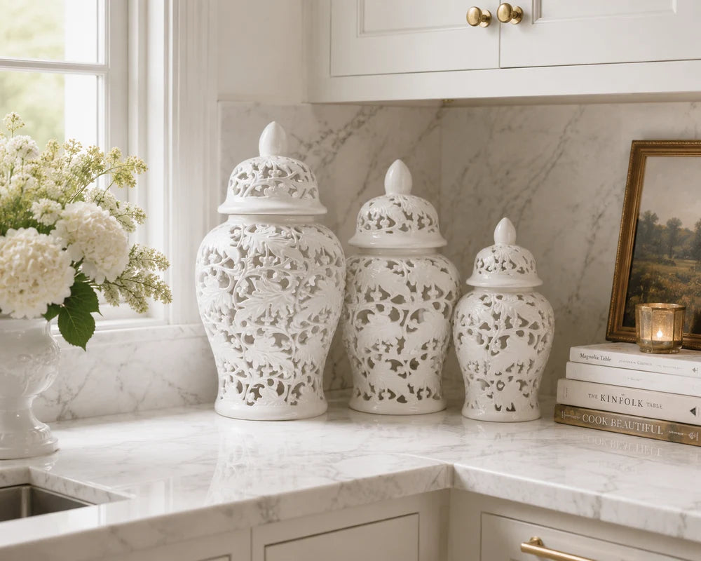 Leaf Pierced Jar