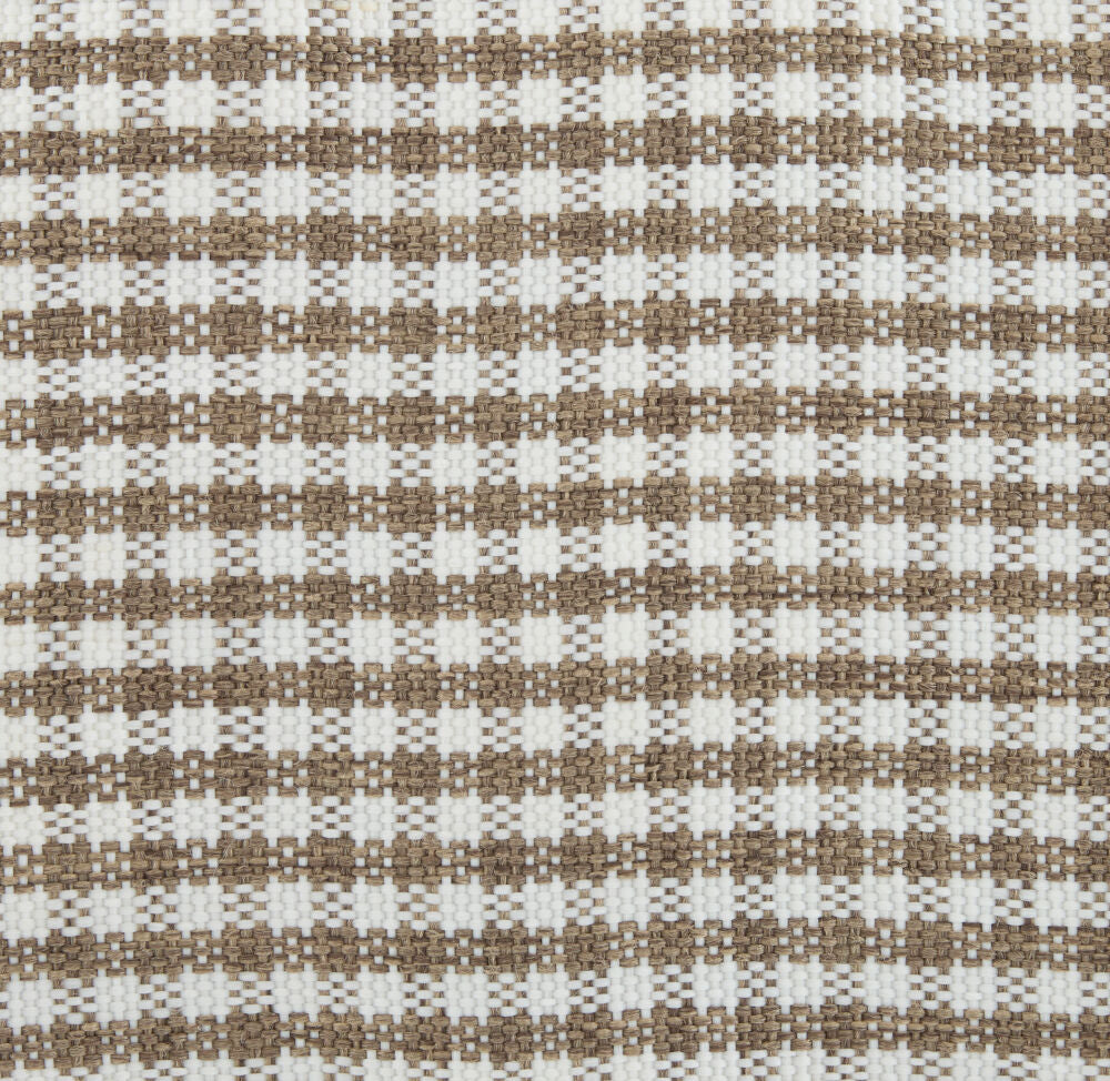 Island Vibe Pouf- Brown Check