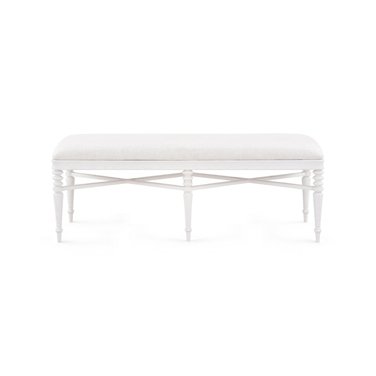 Lawrence Bench, Glazed Whisper White