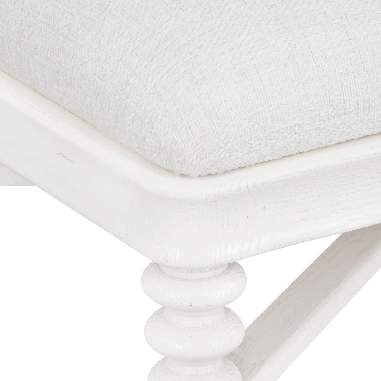 Lawrence Bench, Glazed Whisper White