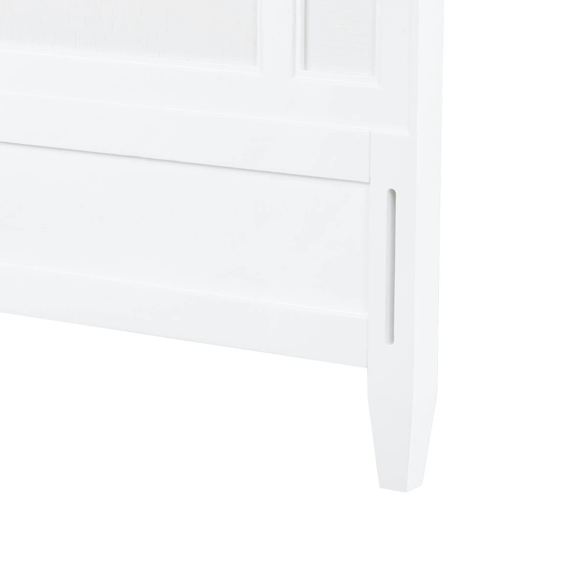 Olivia King Headboard With Ryder Bed Frame, Soft White, Vanilla