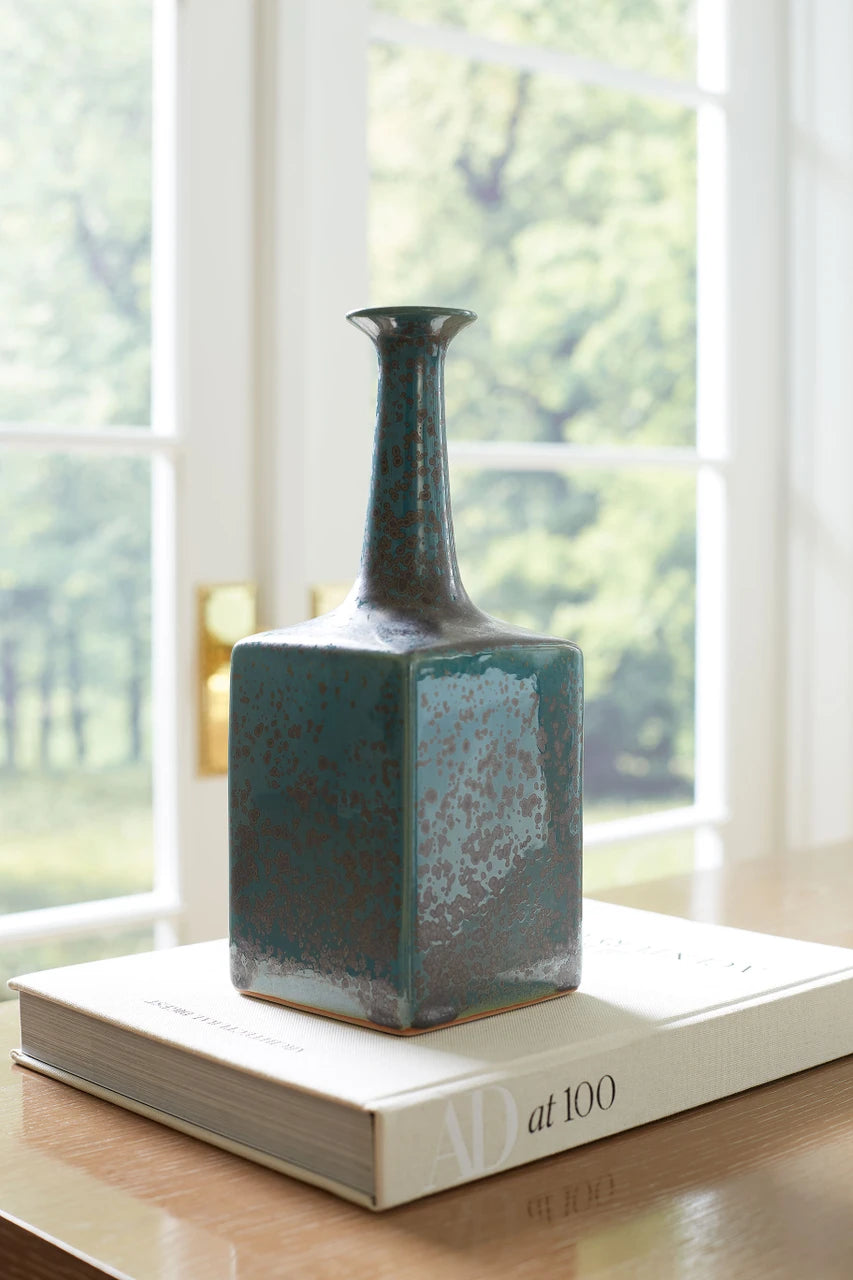 Sandor Large Vase, Mottled Turquoise