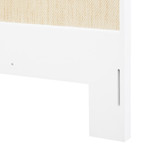 Victoria Twin Headboard With Ryder Bed Frame, Natural Twill, Vanilla