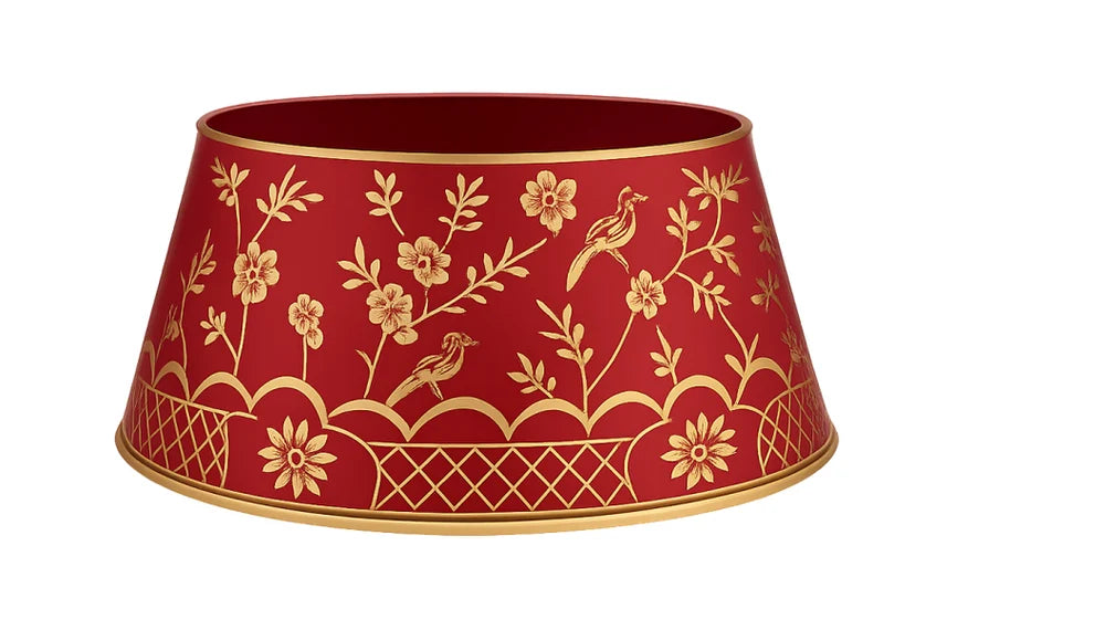 Red & Gold Chinoiserie Tree Collar - *Pre-Order*