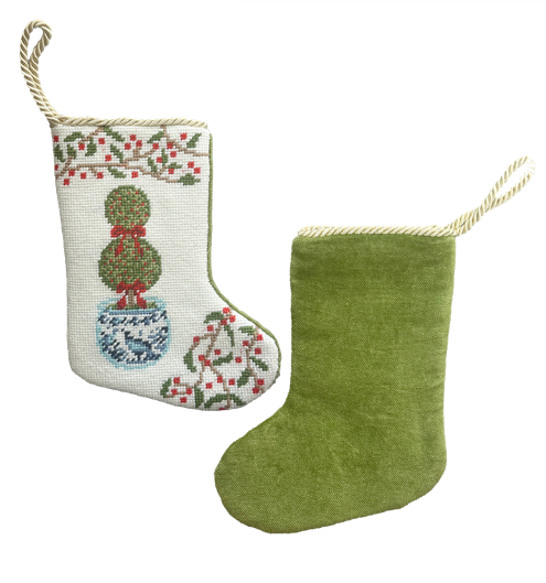 The Holiday Topiary  Needlepoint Stocking (2 Sizes)