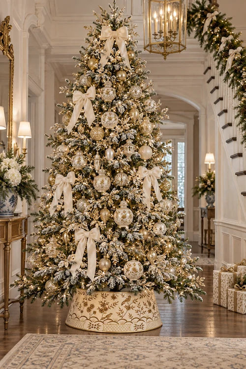 Ivory & Gold Chinoiserie Tree Collar - * Pre-Order*