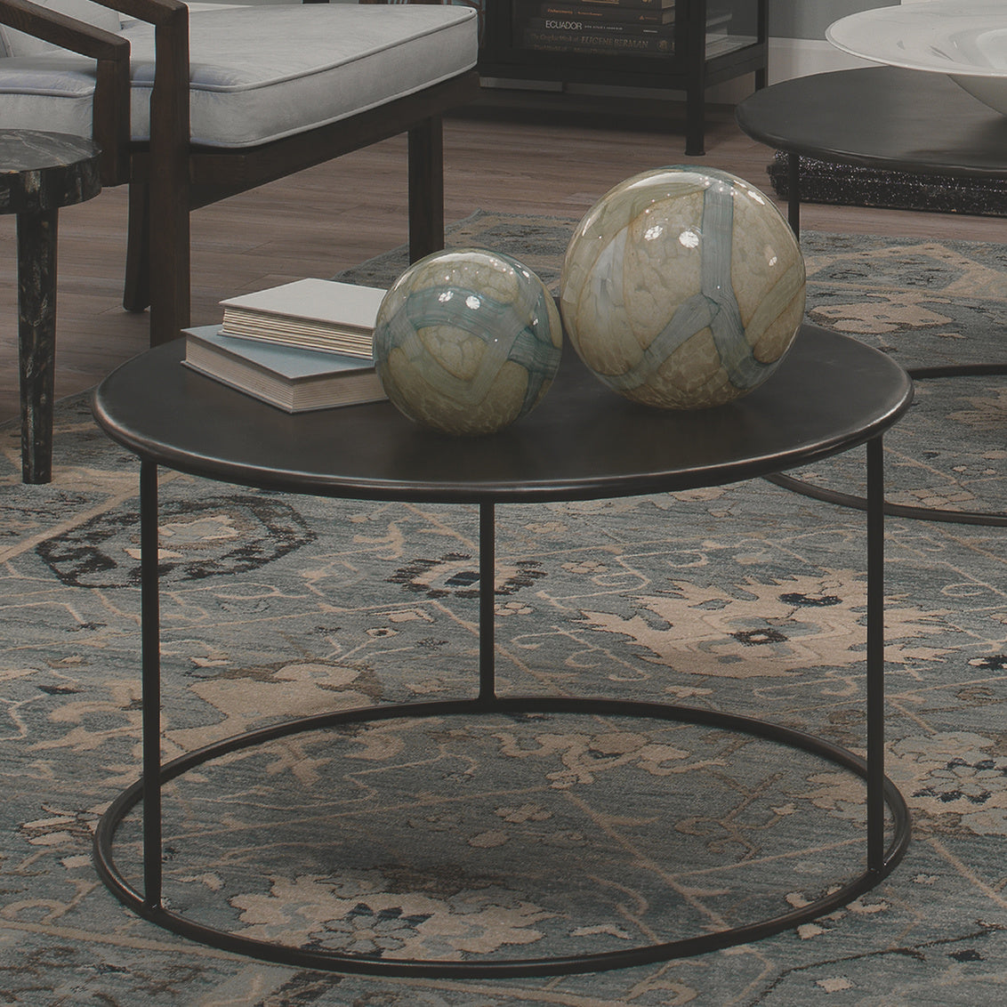 Cosmos Glass Spheres (Set of 2)- Pale  Blue