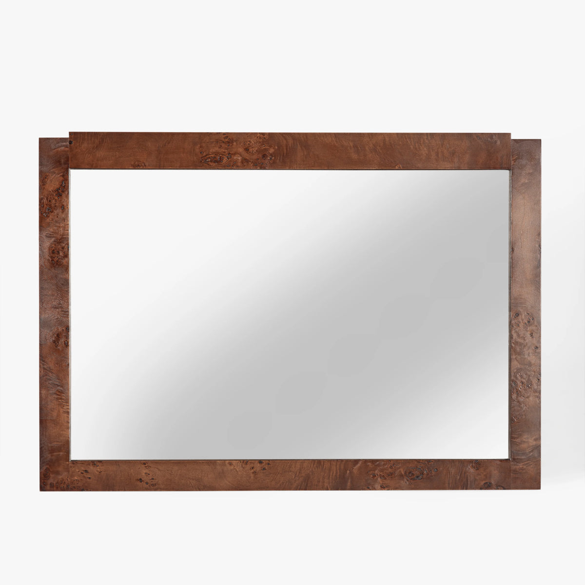 Wesley Burl Wall Mirror - Dark Brown