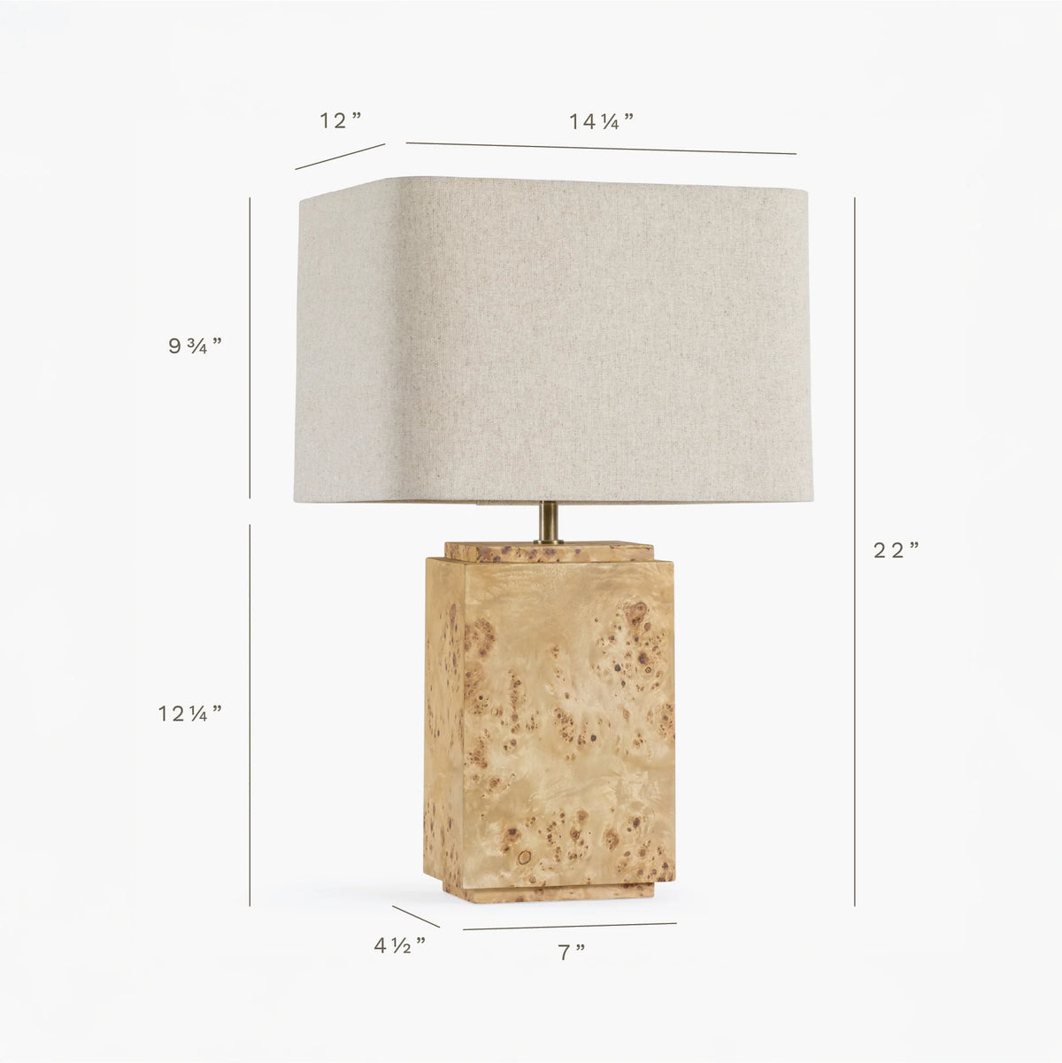 Wesley Table Lamp - Light Brown