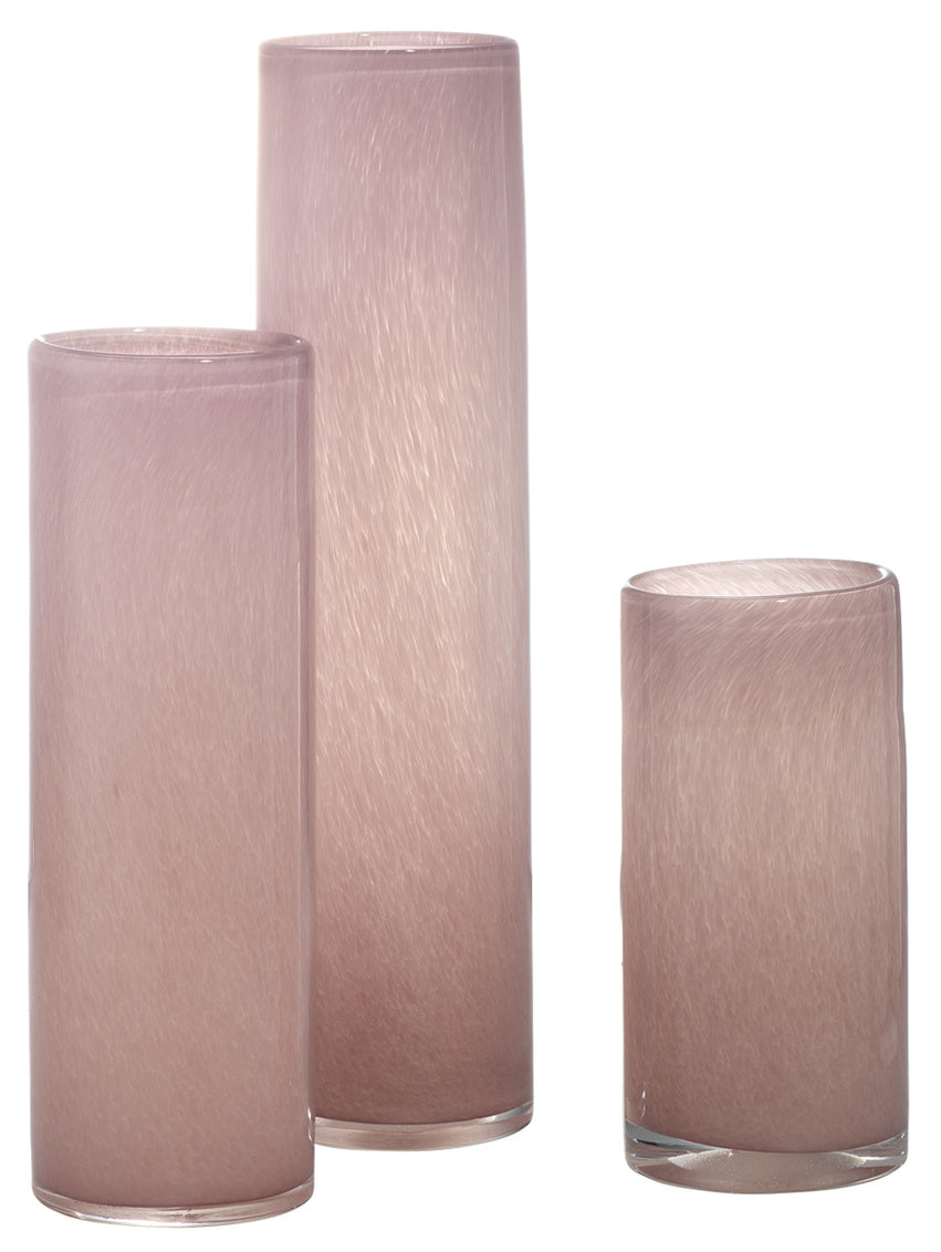 Gwendolyn Hand Blown Vases (Set of 3) -Pink