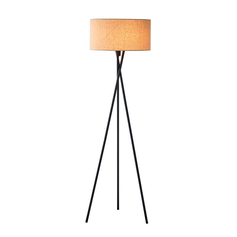 Modern Tripod Floor Lamp with Drum Shade