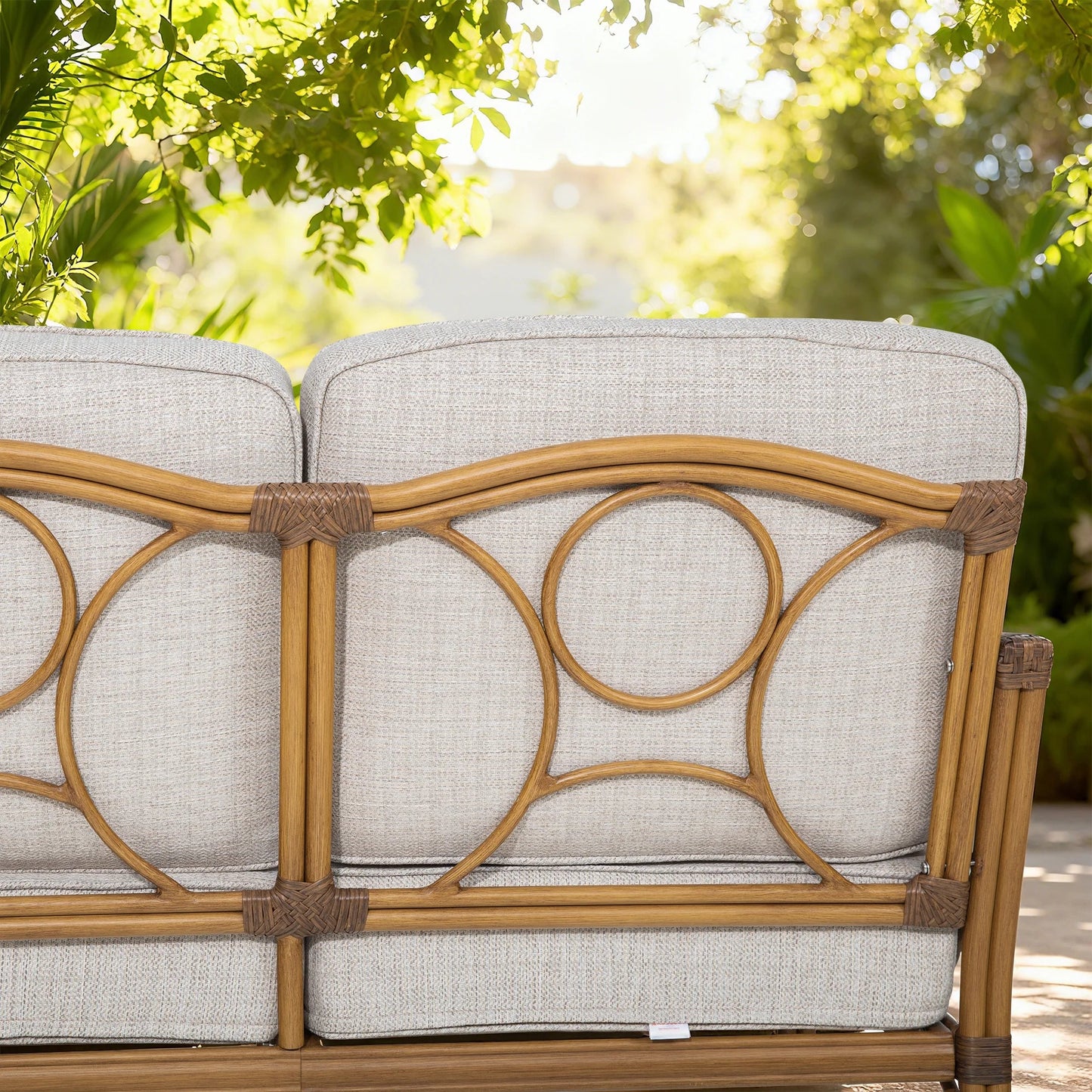 Arcadia Patio Sofa and 2 Swivel Chairs with Coffee Table