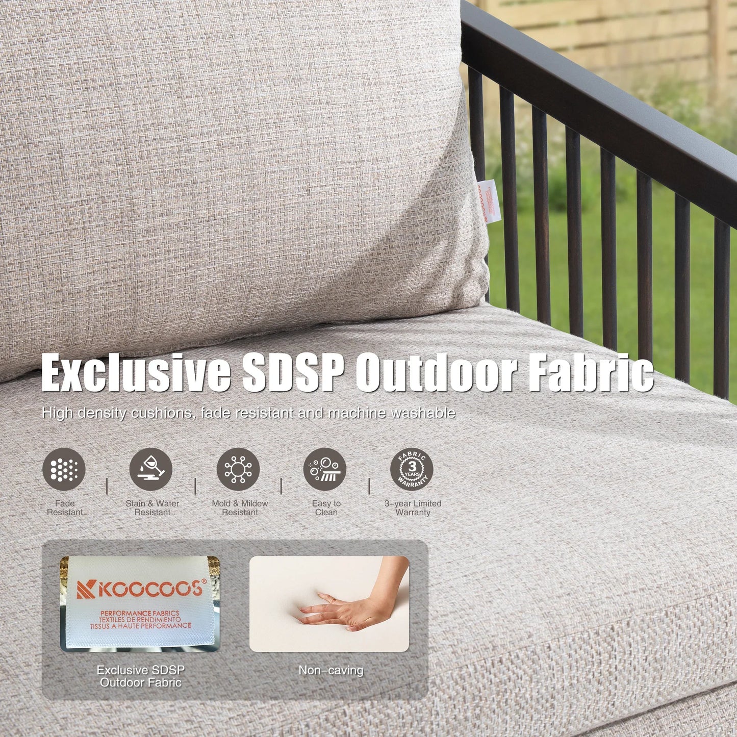 Asheville 4-Piece Aluminum Patio Deep Sofa Set With Sintered Stone Tables