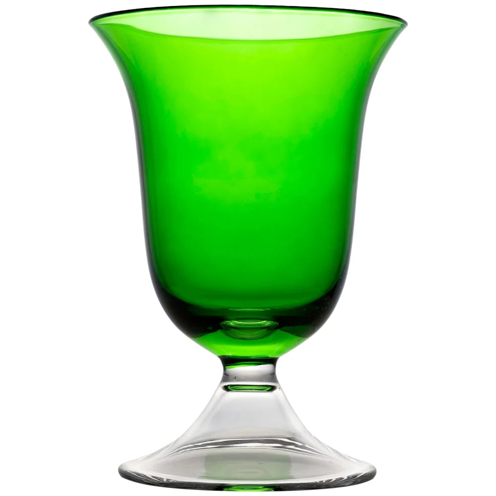 Adriana Water Glass, Emerald Green