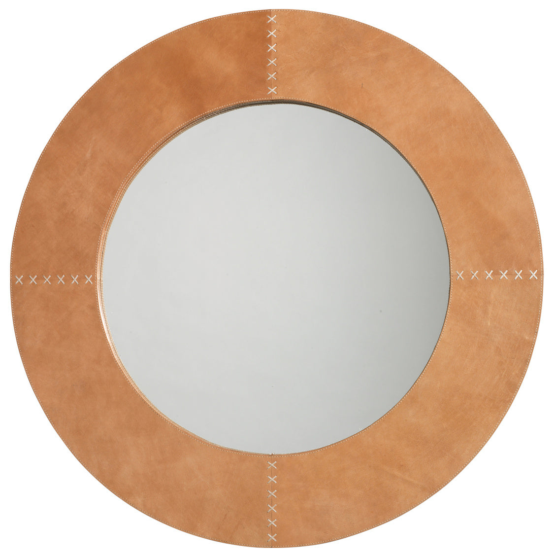Round Cross Stitch Mirror- Brown