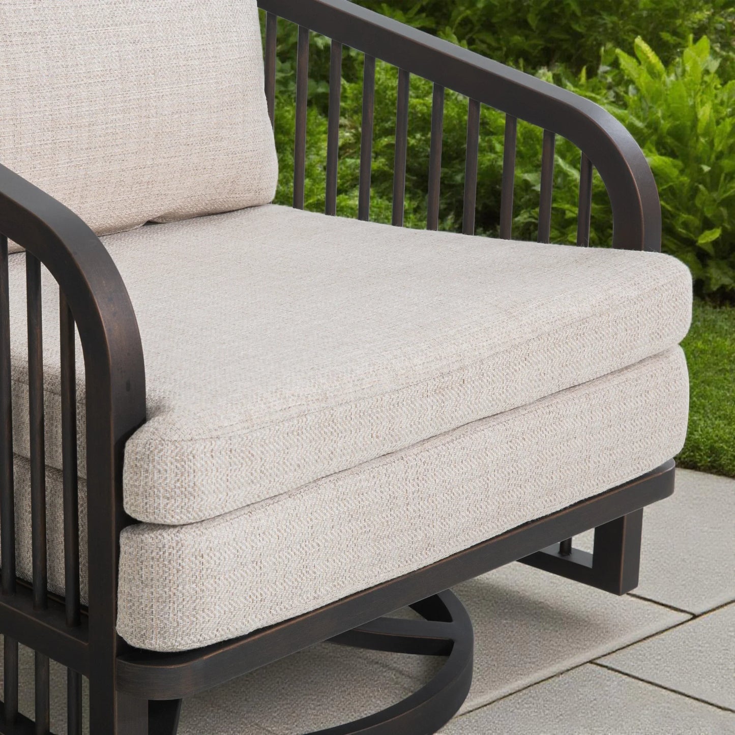 Asheville 4-Piece Aluminum Outdoor Swivel Seating Set