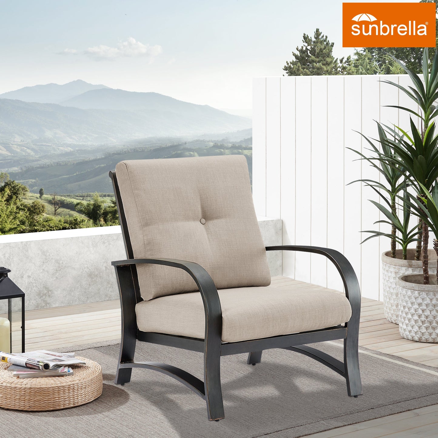 Chamber 3 Piece Outdoor Furniture Set with Sunbrella® Cushions