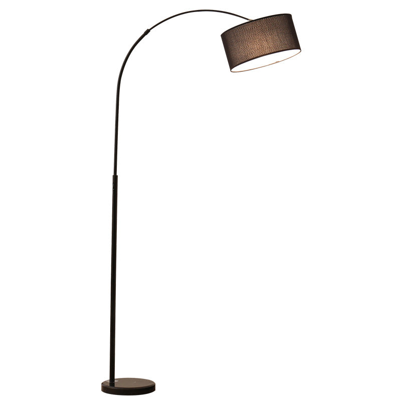 Modern Arc Floor Lamp with Drum Shade