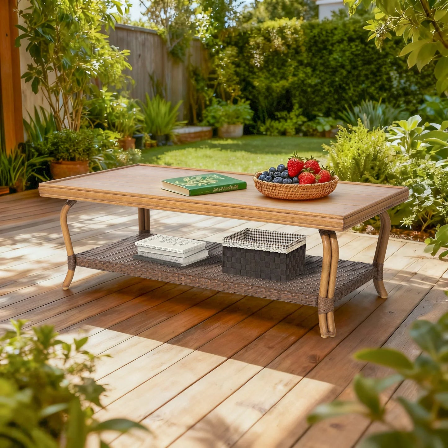 Arcadia Outdoor Sofa and 2 Chairs with Coffee Table
