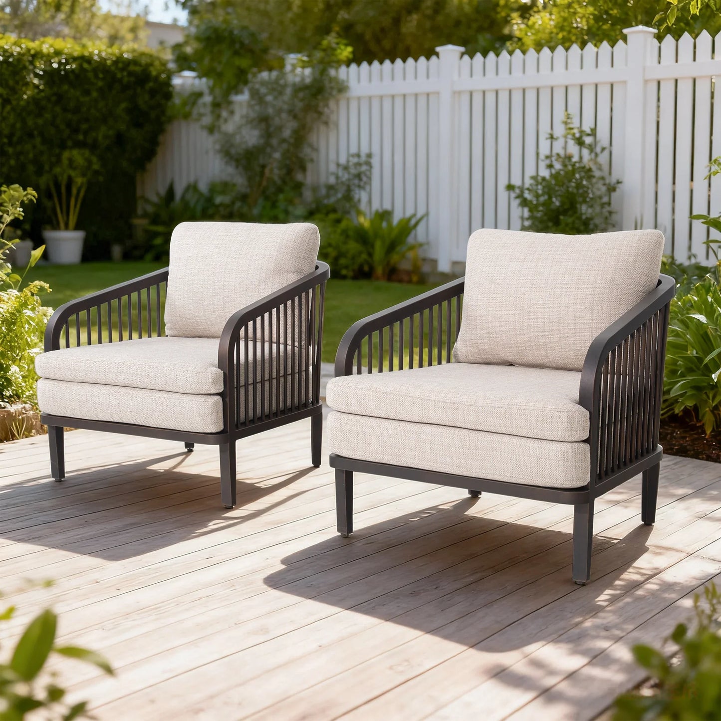 Asheville 5-Person Aluminum Patio Seating Set
