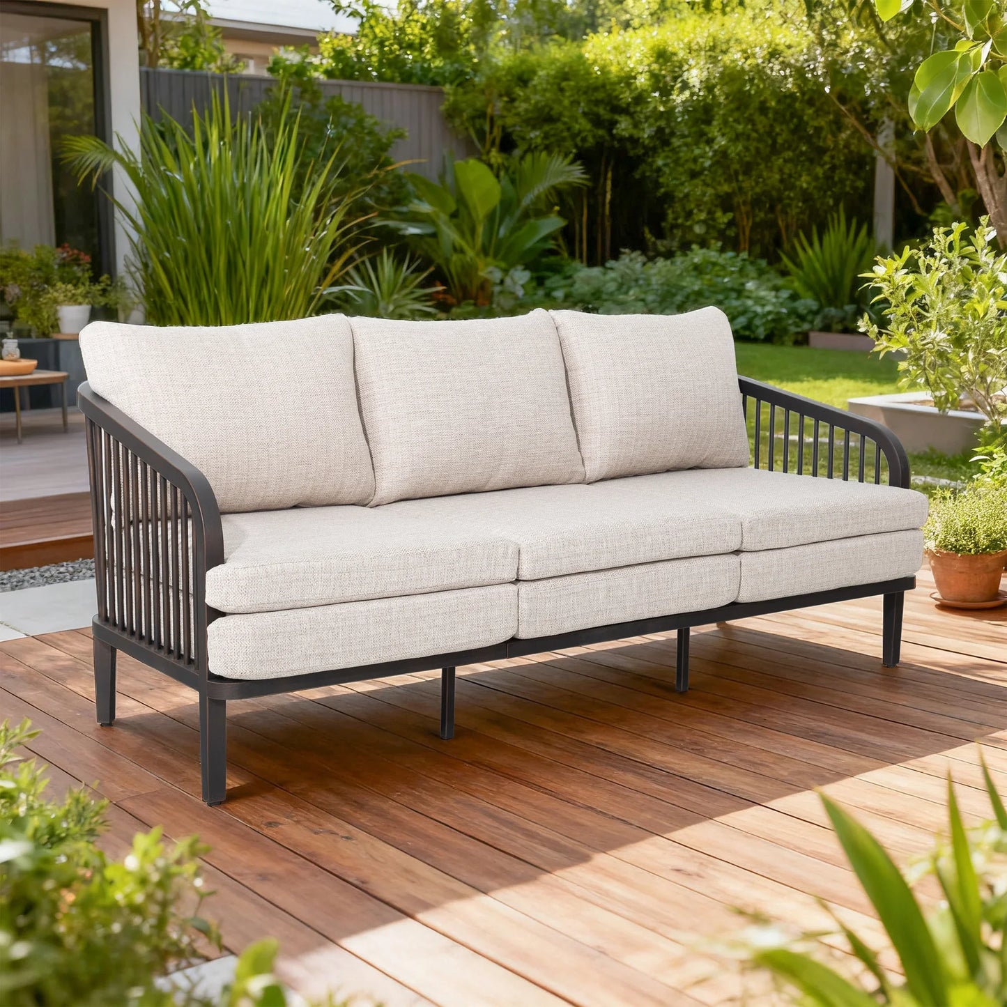 Asheville 5-Person Aluminum Patio Seating Set