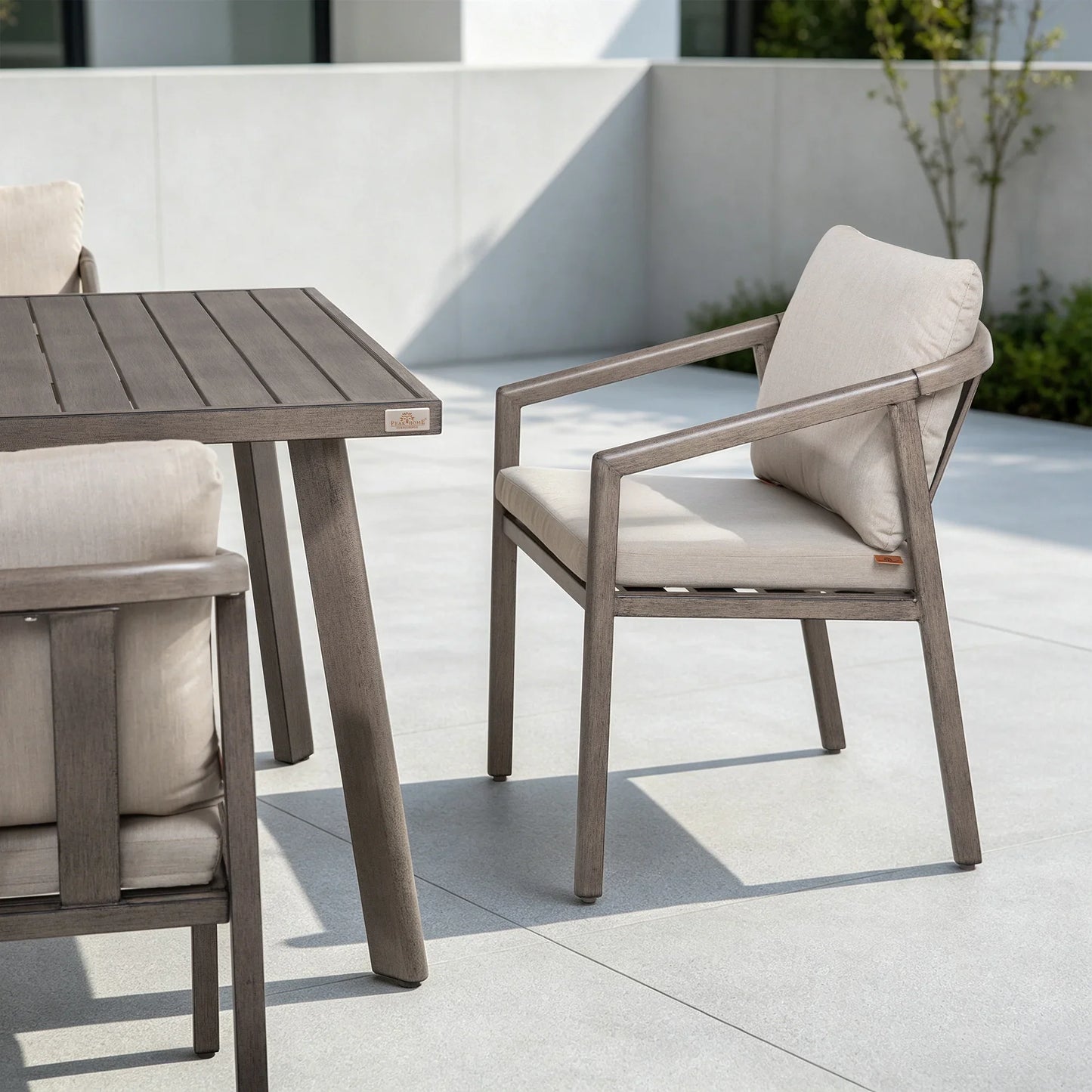 Amalfi Wraparound Aluminum Patio Dining Chair Set