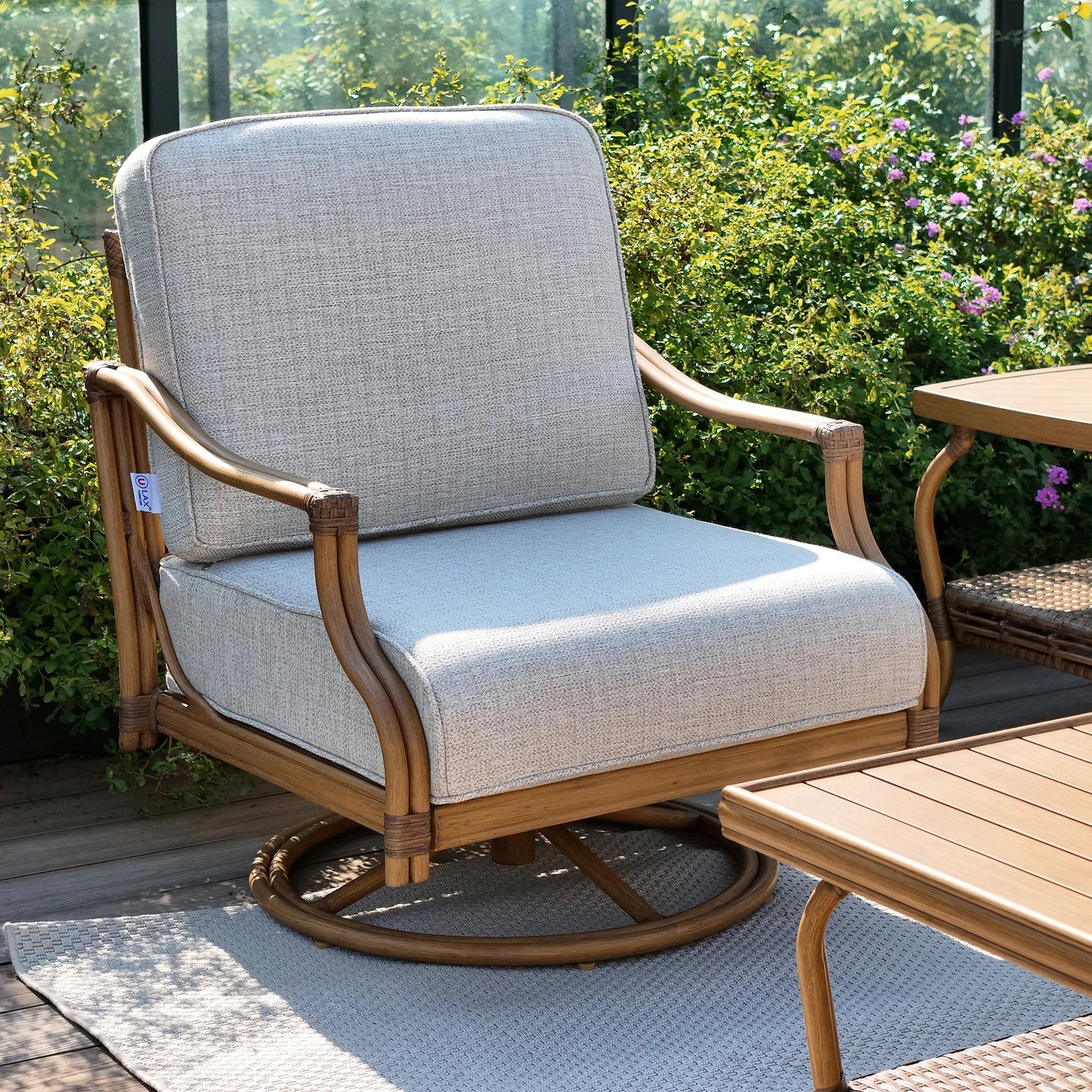 Arcadia 5 Pieces Patio Furniture Sets With Swivel Chairs