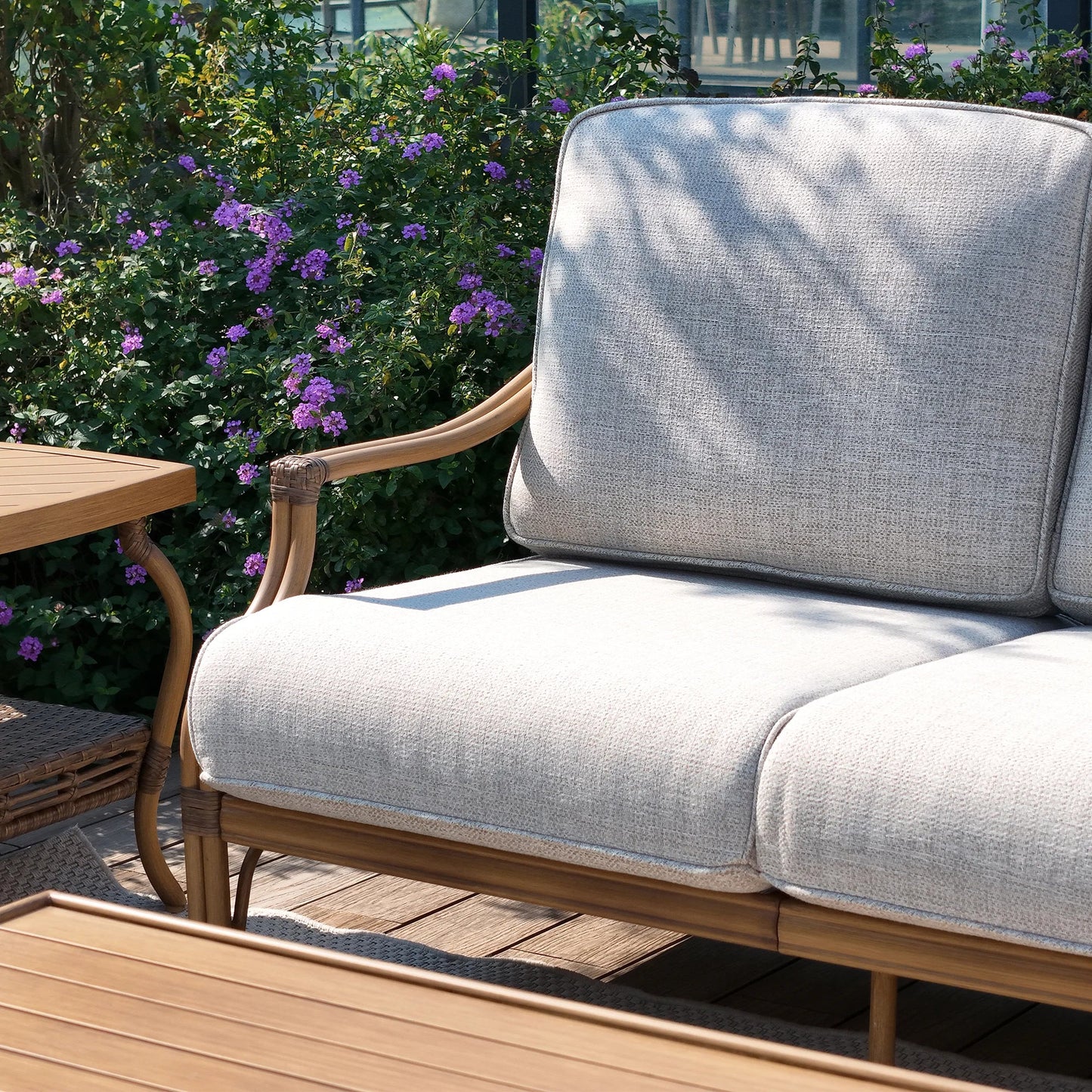 Arcadia Outdoor Sofa and 2 Chairs with Coffee Table